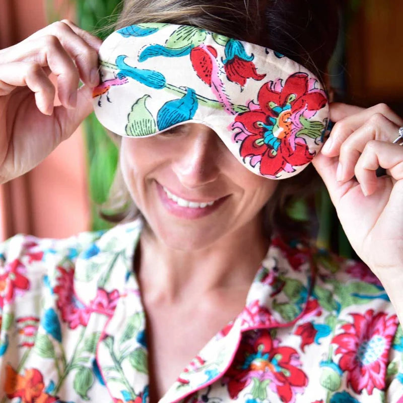 Floral Eye Mask & Bag