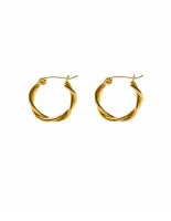 NORDIC MUSE GOLD ENTWINED EARRINGS MEDIUM