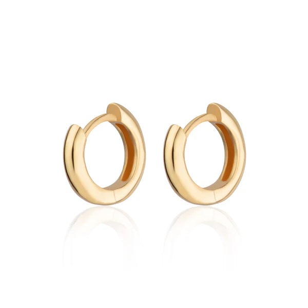 HUGGIE GOLD HOOP EARRINGS