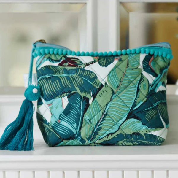 Green Leaf Make Up Bag