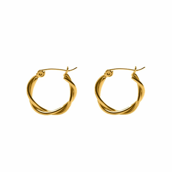 NORDIC MUSE GOLD ENTWINED EARRINGS MEDIUM