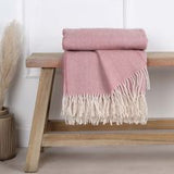 Pink Pure Wool Throw