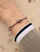 NORDIC MUSE SILVER KNOT BANGLE