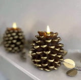 Gold Pinecone Candle