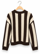 Striped Amour Sweater With Embroidered Heart
