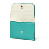 LEATHER CARD HOLDER TEAL