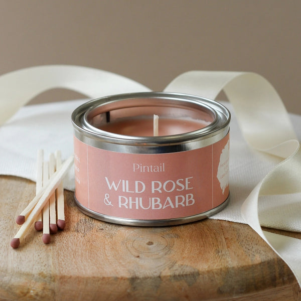 WILD ROSE & RHUBARB PAINT POT CANDLE