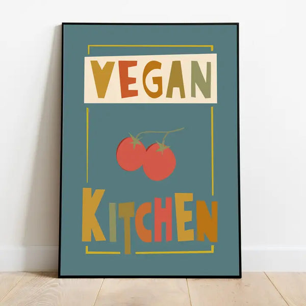 JOP11 Vegan Kitchen Print A3 Blue