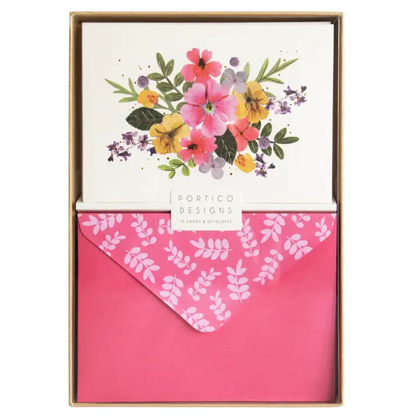 Boxed Notecard Set - Pressed Petals