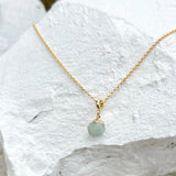 Amazonite Nugget Gold Plated Gemstone Crystal Necklace