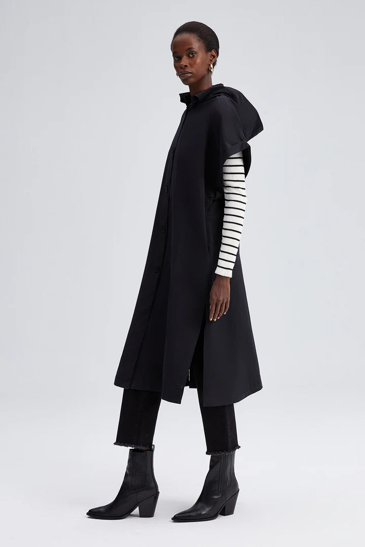 Hooded Waistcoat Black