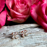 14CT gold plated clover stud