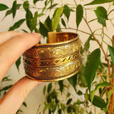 FLORAL BRASS CUFF