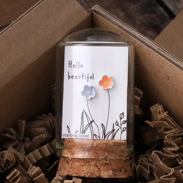 Hello Beautiful Flower Earrings