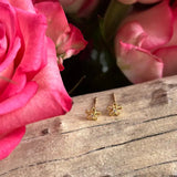 14CT gold plated mini hollow flower stud