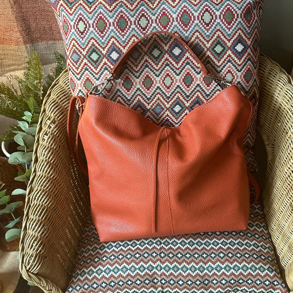 Burnt Orange Leather Handbag