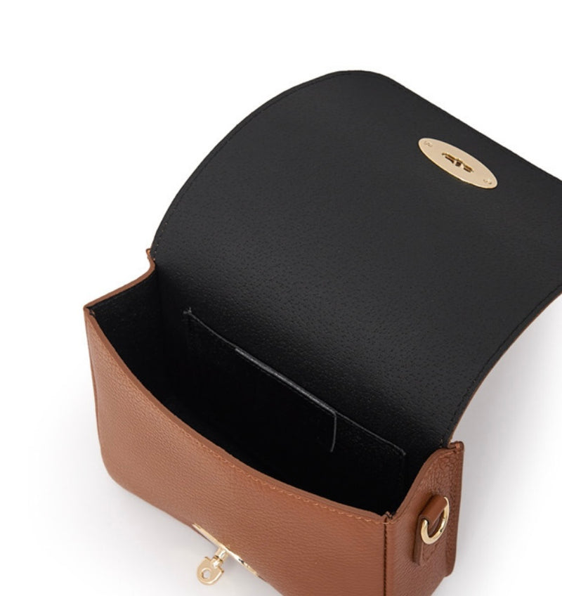 SMOKE ROSE LEATHER SADDLE BAG