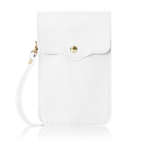 WHITE SMALL LEATHER CROSS BODY