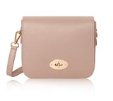 SMOKE ROSE LEATHER SADDLE BAG