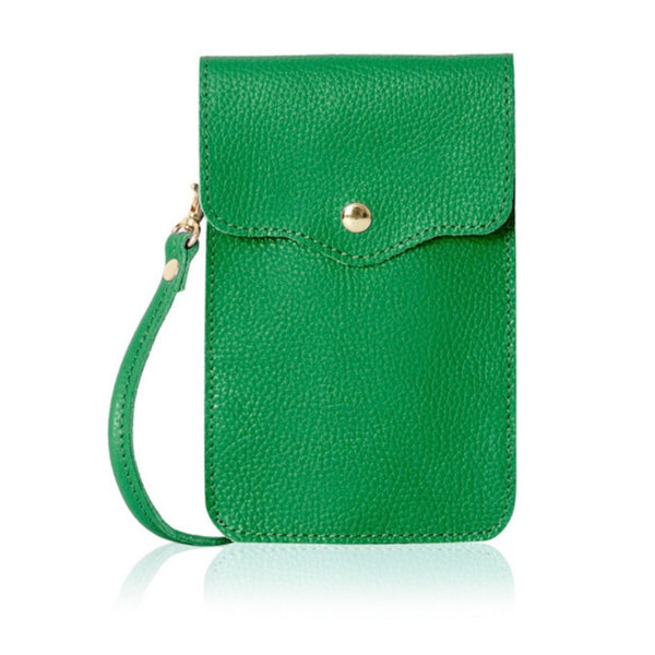 GREEN SMALL LEATHER CROSS BODY