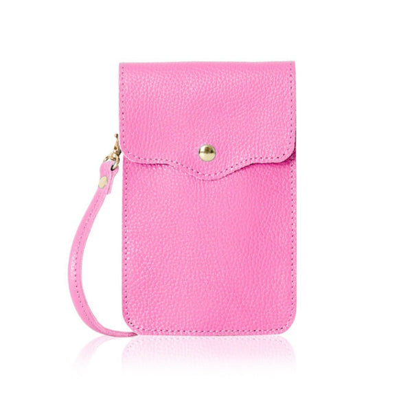 CANDY PINK SMALL LEATHER CROSS BODY