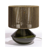 Forest Green table lamp with shade