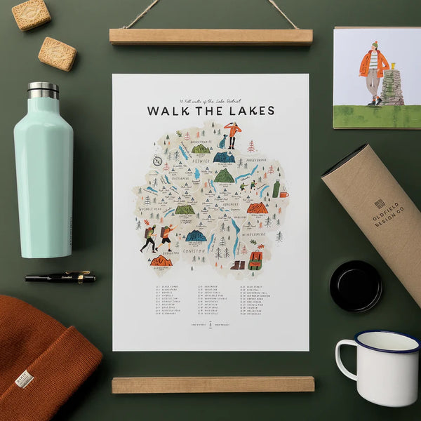 Walk the Lakes Hanging Print