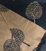 TREE OF LIFE BLACK SCARF