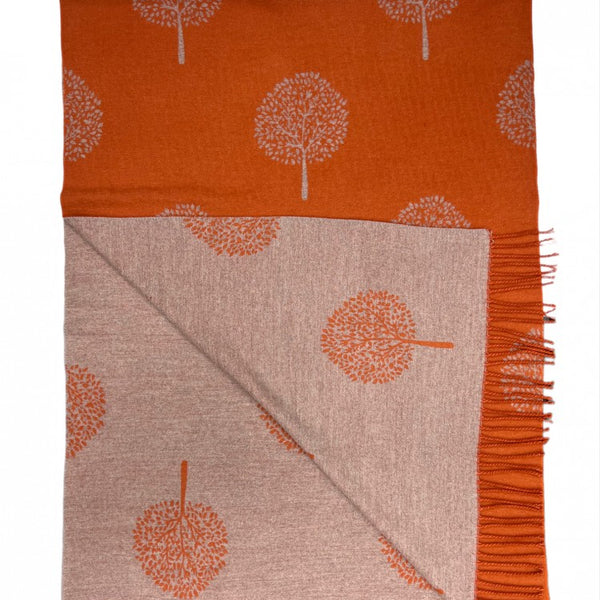 TREE OF LIFE ORANGE SCARF