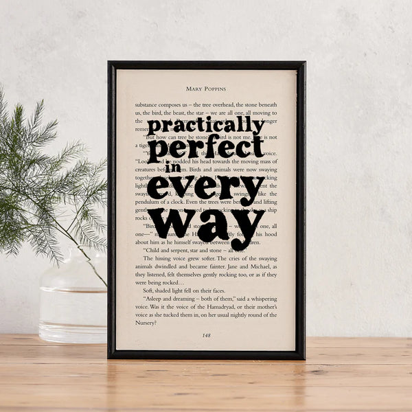 "Practically perfect" MARY POPPINS BOOK PRINT