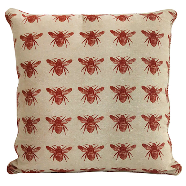 Honey Bee Cushion Terracotta