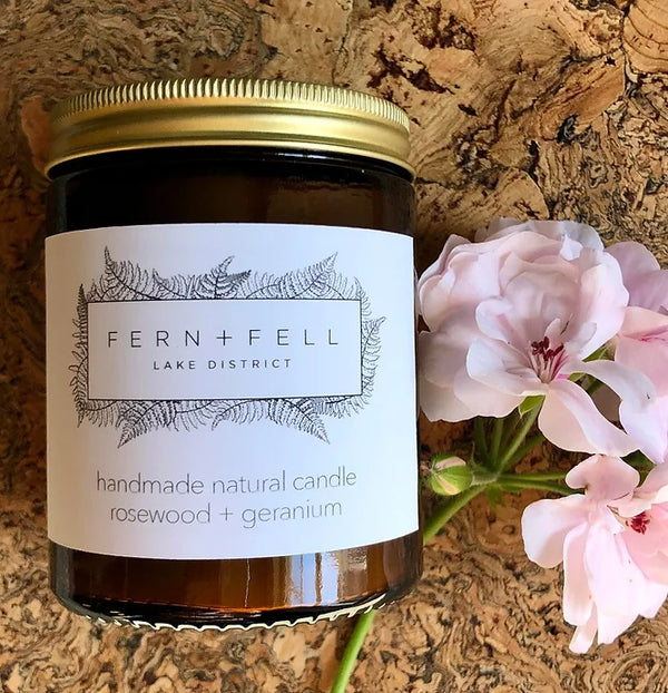 Fern & Fell Rosewood and Geranium candle